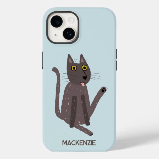 Funny Cat Humor gepersonaliseerd Case-Mate iPhone Case (Achterkant)