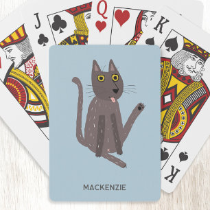 Funny Cat Humor gepersonaliseerd Pokerkaarten
