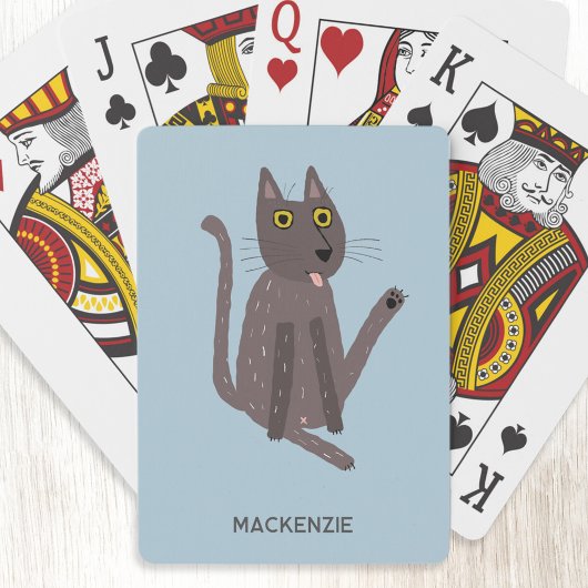 Funny Cat Humor gepersonaliseerd Pokerkaarten