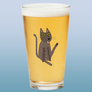 Funny Cat Humor Glas