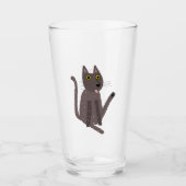 Funny Cat Humor Glas (Voorkant)