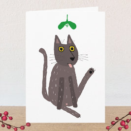 Funny Cat Humor Holiday Kaart