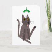 Funny Cat Humor Holiday Kaart (Voorkant)