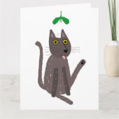 Funny Cat Humor Holiday Kaart (Voorkant)