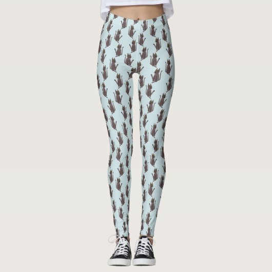 Funny Cat Humor Leggings (Voorkant)