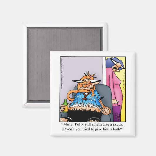 Funny Cat Humor Magnet (Voorkant / Achterkant)