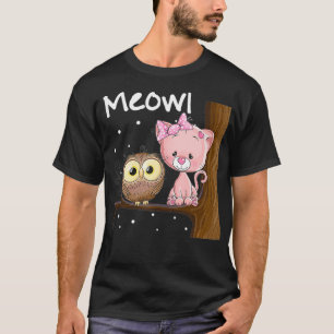 Funny Cat Humor Owl Novelty Meowl Hoot Cats Rule T-shirt
