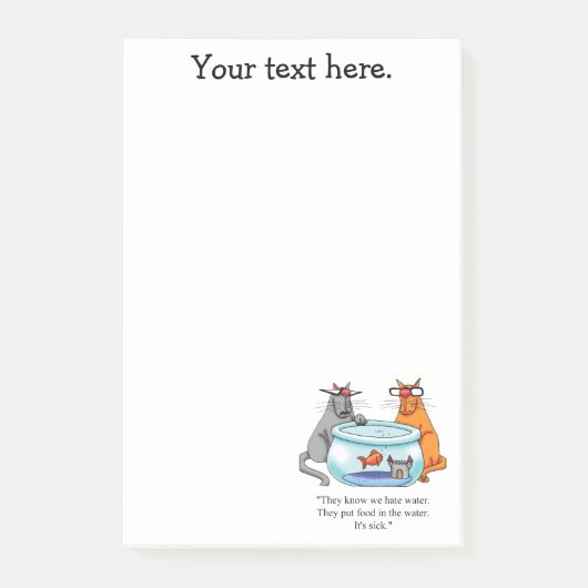 Funny Cat Humor Post-it® Notes (Voorkant)