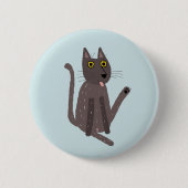 Funny Cat Humor Ronde Button 5,7 Cm (Voorkant)
