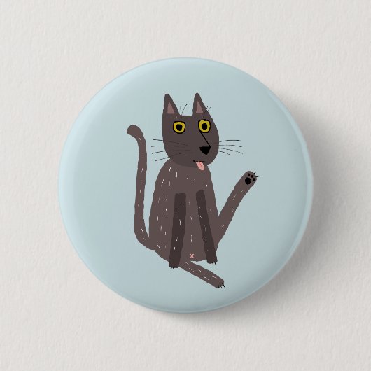 Funny Cat Humor Ronde Button 5,7 Cm (Voorkant)