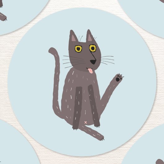Funny Cat Humor Ronde Sticker