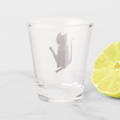 Funny Cat Humor Shot Glas (Achterkant)