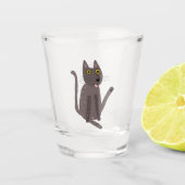 Funny Cat Humor Shot Glas (Voorkant)