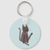 Funny Cat Humor Sleutelhanger (Voorkant)