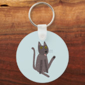 Funny Cat Humor Sleutelhanger (Voorkant)