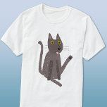 Funny Cat Humor T-shirt<br><div class="desc">Een grappige kat was. Of misschien doet hij gewoon yoga? Kus hem op eigen risico! Maak een glimlach van elk dierenvriend.</div>