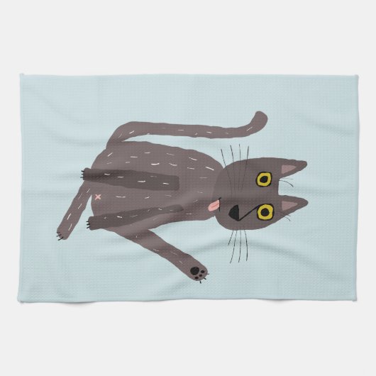 Funny Cat Humor Theedoek (Horizontaal)