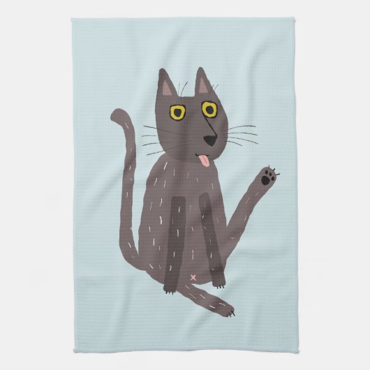 Funny Cat Humor Theedoek (Verticaal)