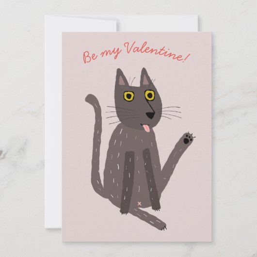 Funny Cat Humor Valentijnse Feestdagenkaart (Voorkant)