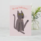 Funny Cat Humor Valentijnse Feestdagenkaart (Staand voorkant)