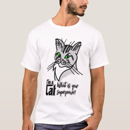 Funny Cat Ik ben een kat T-shirt (Voorkant)