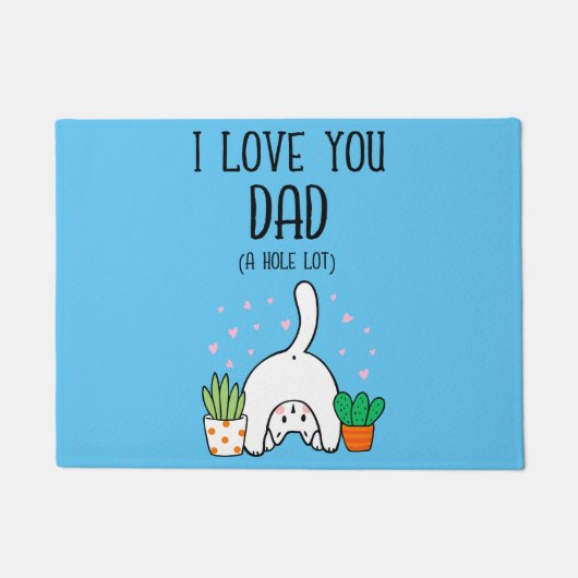 Funny Cat ik hou van je vader. Deurmat (Voorkant)