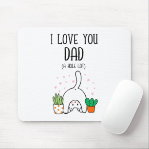 Funny Cat ik hou van je vader. Muismat