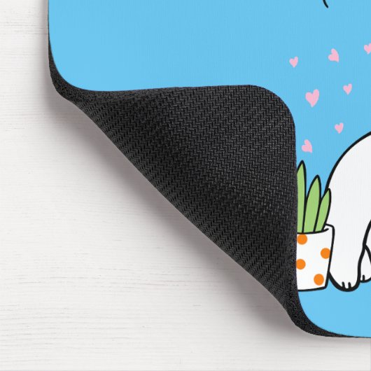 Funny Cat ik hou van je vader. Muismat (Hoek)