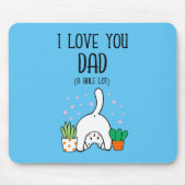 Funny Cat ik hou van je vader. Muismat (Voorkant)