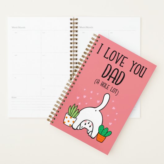 Funny Cat ik hou van je vader. Planner (Display)