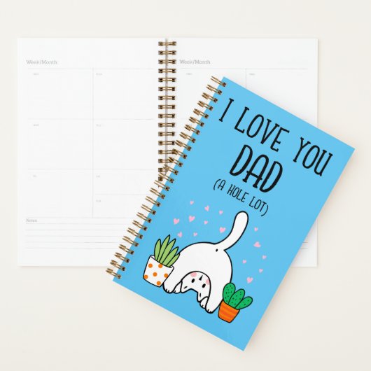 Funny Cat ik hou van je vader. Planner (Display)