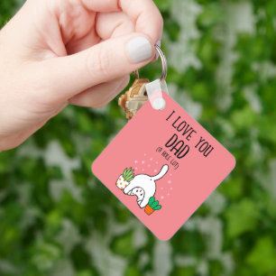 Funny Cat ik hou van je vader. Sleutelhanger