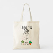 Funny Cat ik hou van je vader. Tote Bag (Achterkant)