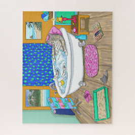 Funny cat in bad Cat 665 Legpuzzel