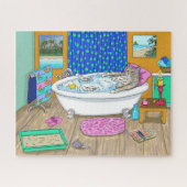 Funny cat in bad Cat 665 Legpuzzel (Horizontaal)