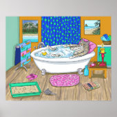 Funny cat in bad Cat 665 Poster (Voorkant)