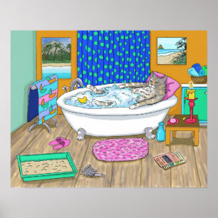 Funny cat in bad Cat 665 Poster