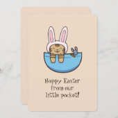 Funny Cat in Bunny Costume Easter Feestdagenkaart (Voorkant / Achterkant)