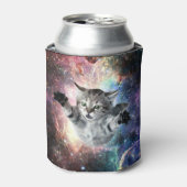 Funny cat in de ruimte blikjeskoeler (Blikje Voorkant)
