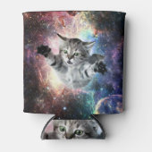 Funny cat in de ruimte blikjeskoeler (Voorkant)