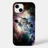 Funny cat in de ruimte Case-Mate iPhone case (Achterkant)