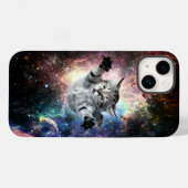 Funny cat in de ruimte Case-Mate iPhone case (Achterkant (horizontaal))