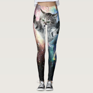 Funny cat in de ruimte leggings