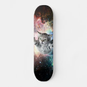 Funny cat in de ruimte persoonlijk skateboard (Voorkant)