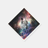 Funny cat in de ruimte servet (Hoek)