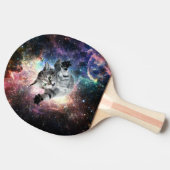 Funny cat in de ruimte tafeltennisbatje (Zijkant)