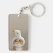 Funny Cat in Duck Pet Sleutelhanger – Leuke dieren (achterkant)