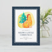 Funny Cat In Een Pet Kerst Kaart (Staand voorkant)