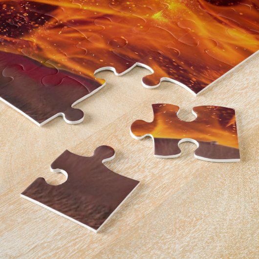 Funny Cat in Halloween Devil Costume Legpuzzel (Zijkant)