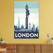 Funny cat in London Canvas Afdruk (Insitu (Woonkamer))
